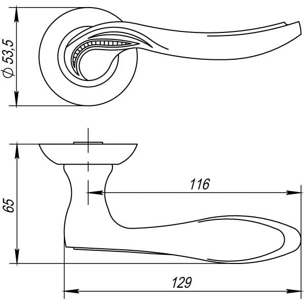 Ручка дверная Punto ARFA TL ABG-6 Зеленая бронза (33485) - фото 2 Ручка дверная Punto ARFA TL ABG-6 Зеленая бронза (33485) - фото 2