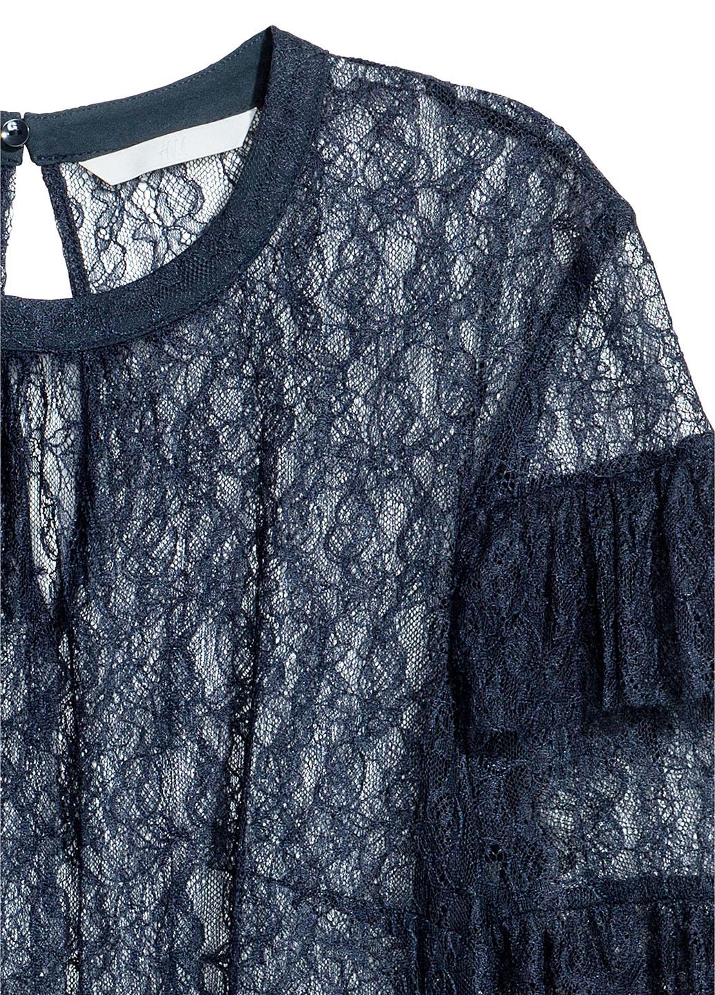 Блузка H&M 42 Темно-синій (2000001245422) - фото 2