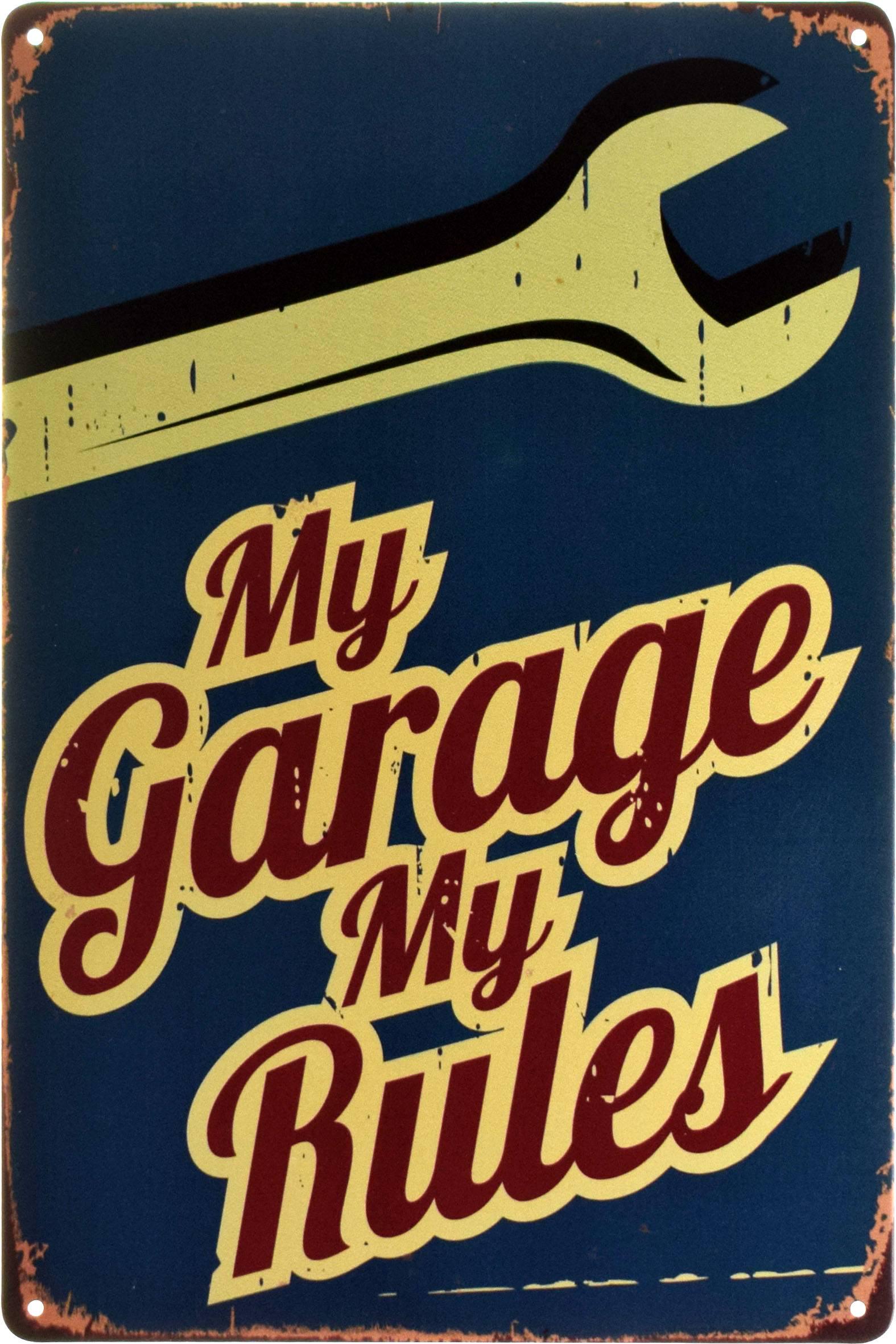 Табличка металева Мій Гараж Мої Правила/My Garage My Rules 20x30 см Табличка металева Мій Гараж Мої Правила/My Garage My Rules 20x30 см