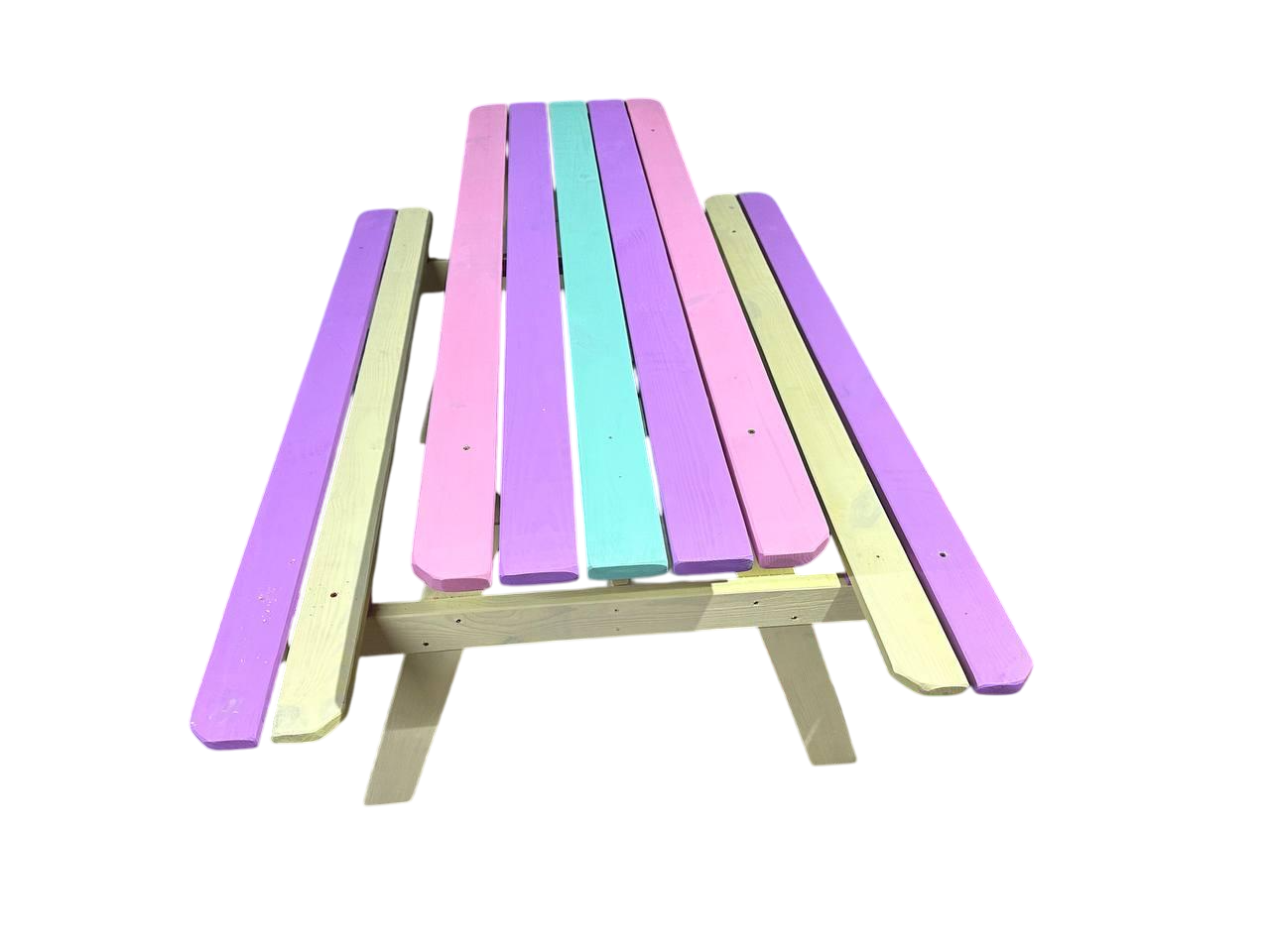 Столик деревянный со скамейками 1,5 м (27358118)