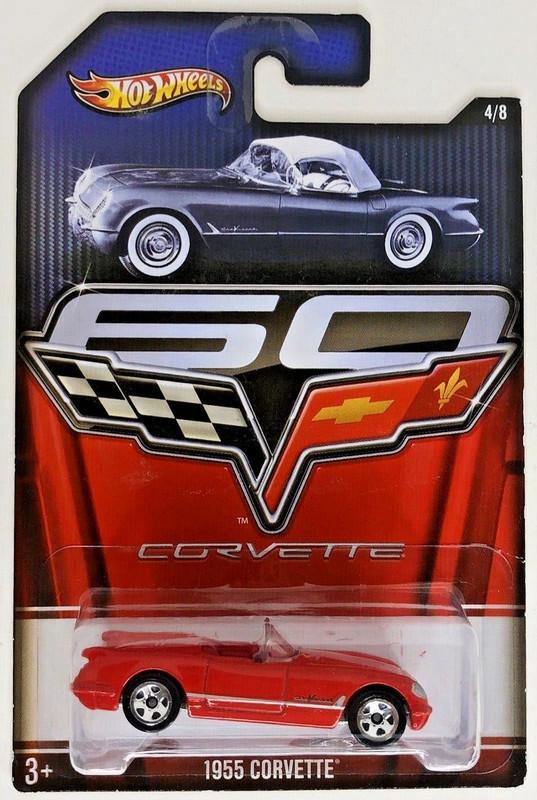 Игрушечная машинка Hot Wheels 1955 Corvette 2013 Corvette 60th Anniversary 4/8 (BBD00) Игрушечная машинка Hot Wheels 1955 Corvette 2013 Corvette 60th Anniversary 4/8 (BBD00)