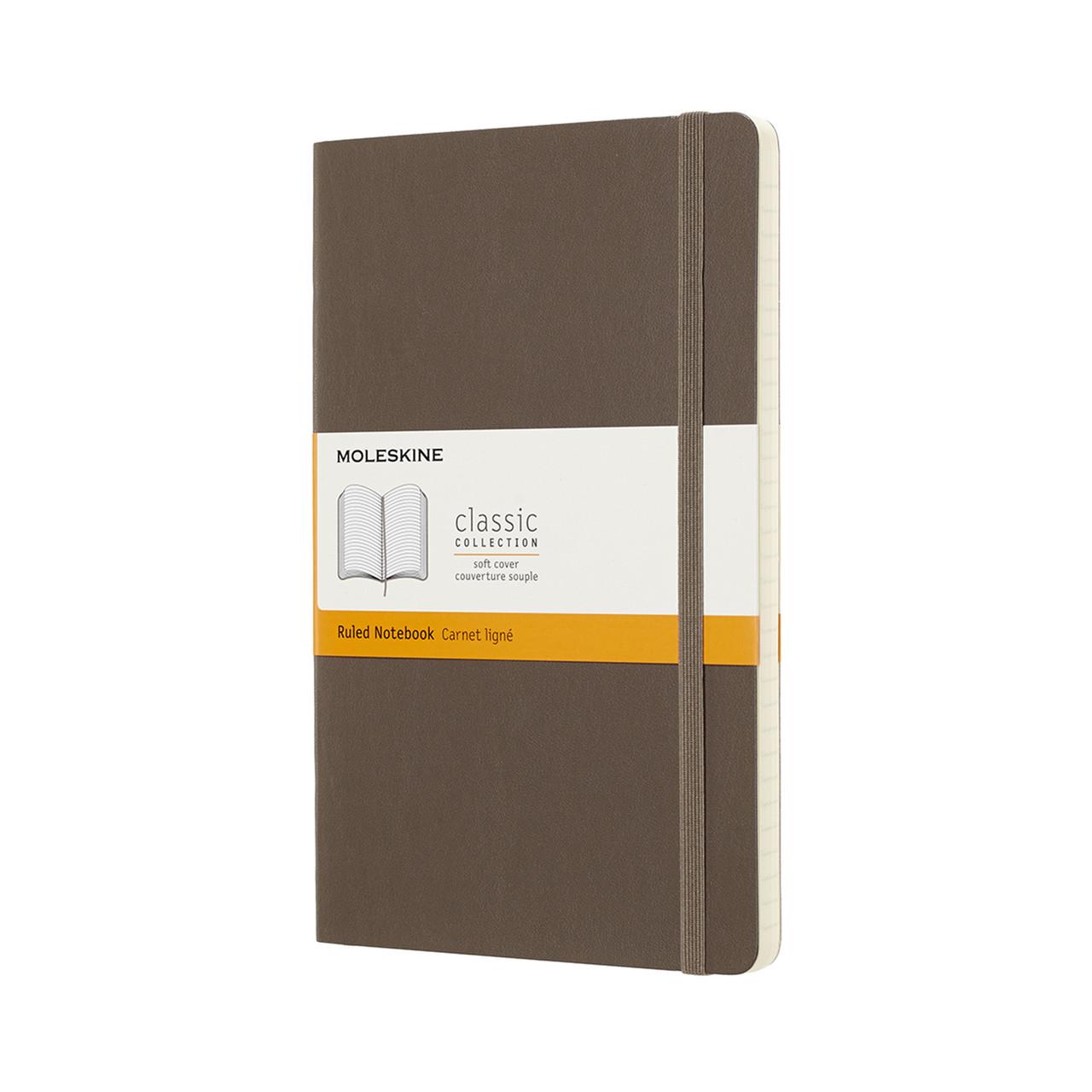 Блокнот Moleskine Classic средний 13х21 см 192 страницы в линейку коричневый мягкий (8058341715512)