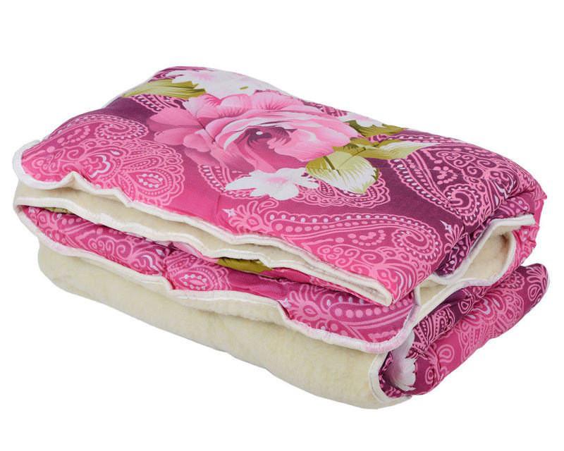 Одеяло евро из овечьей шерсти Лери Макс Сиреневый