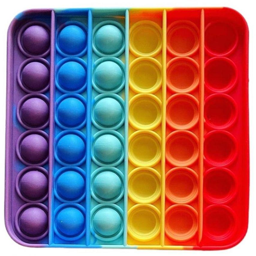 Іграшка антистрес Pop-It веселка квадрат