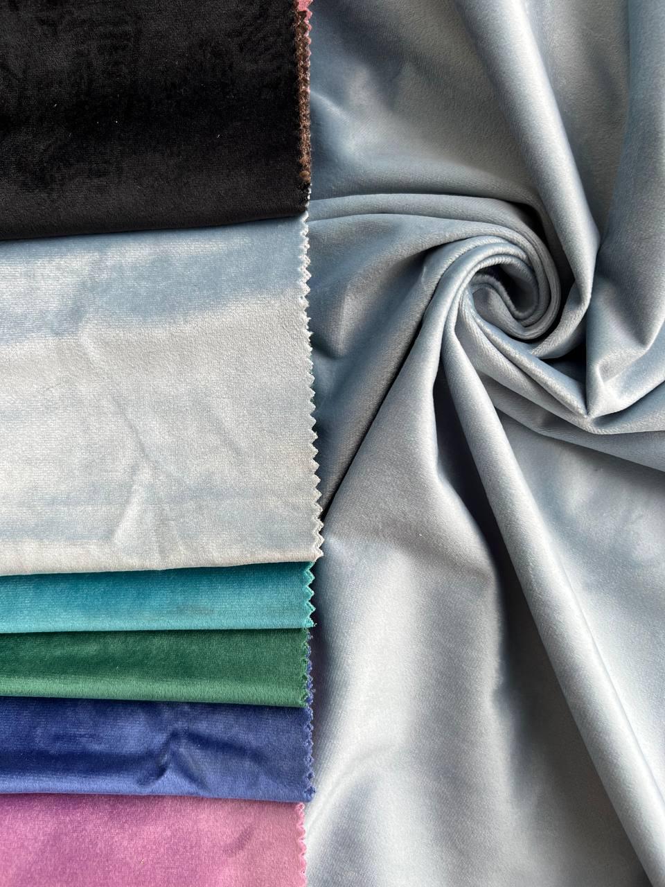 Штора велюрова на тасьмі 6 см 300x280 см Блакитний (SB-01-21-Т43) - фото 2