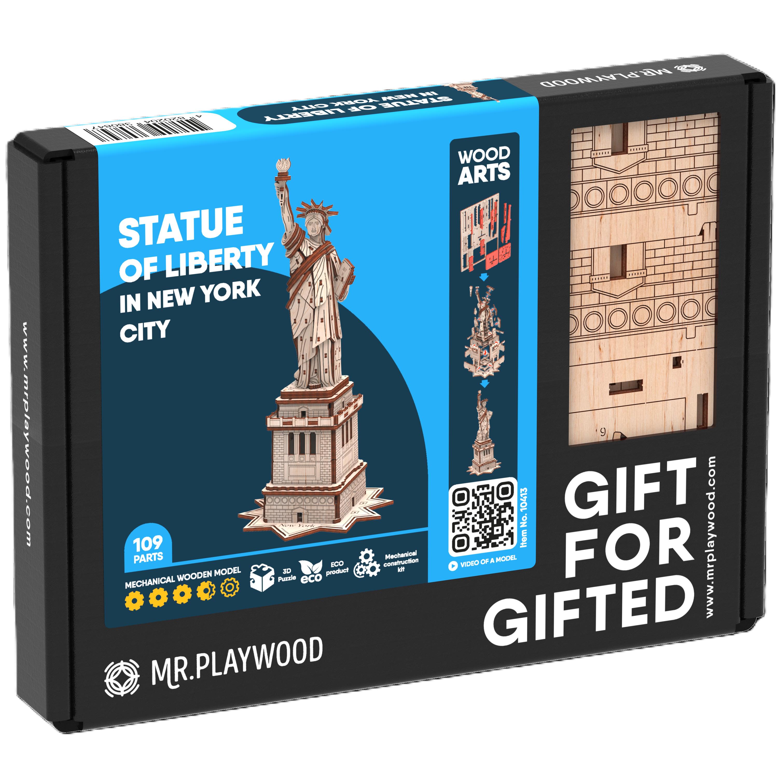 Конструктор дерев'яний Mr.Playwood Статуя Свободи (10413) - фото 7 Конструктор дерев'яний Mr.Playwood Статуя Свободи (10413) - фото 7