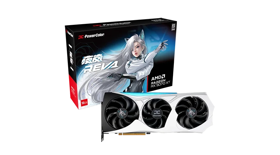 Видеокарта AMD Radeon RX 9070 XT 16GB GDDR6 Hellhound Reva Edition PowerColor (RX9070XT 16G-L/OC/REVA) Видеокарта AMD Radeon RX 9070 XT 16GB GDDR6 Hellhound Reva Edition PowerColor (RX9070XT 16G-L/OC/REVA)