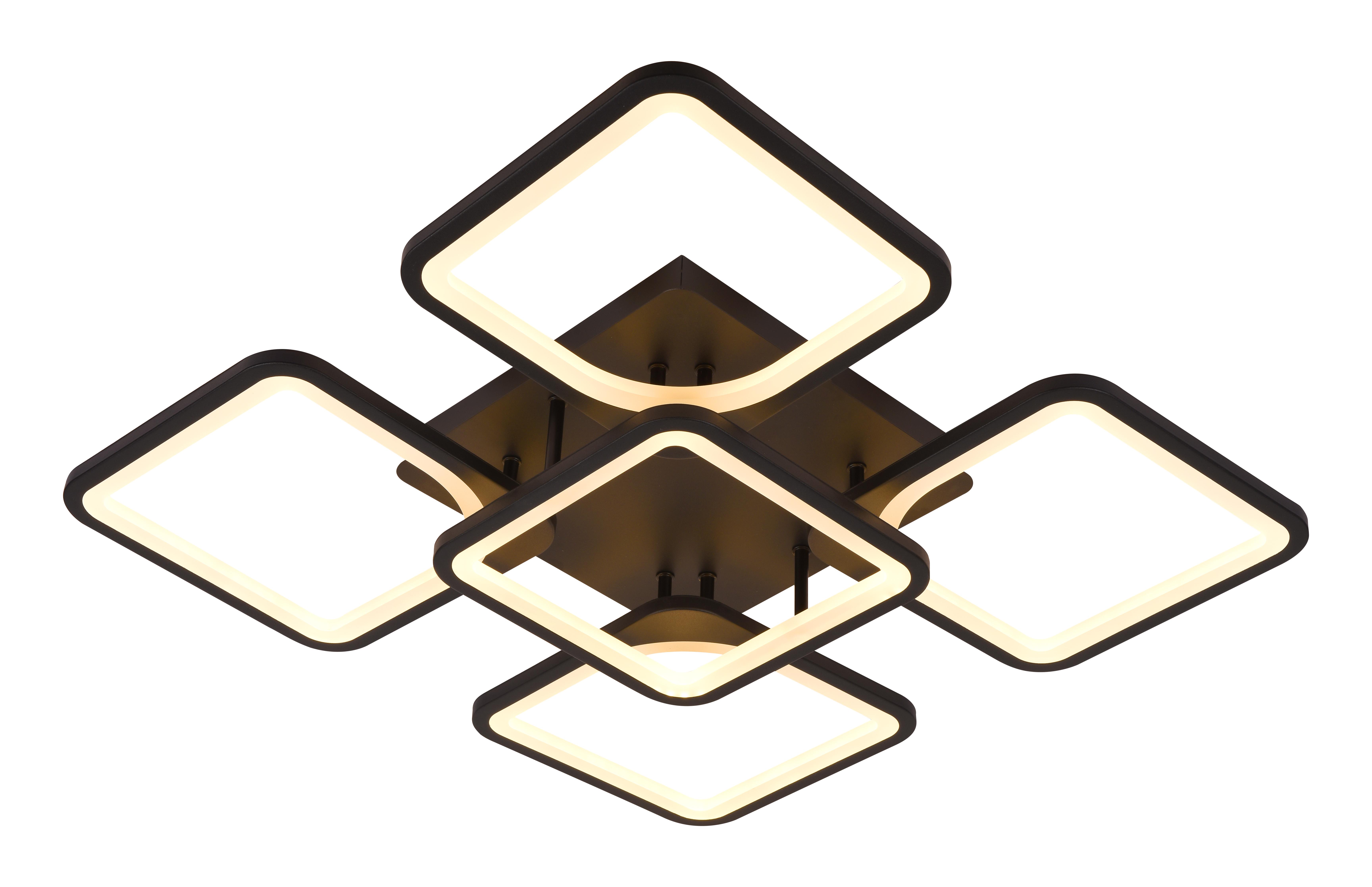 Люстра светодиодная Sirius 6112-5 BK 86W потолочная акриловая