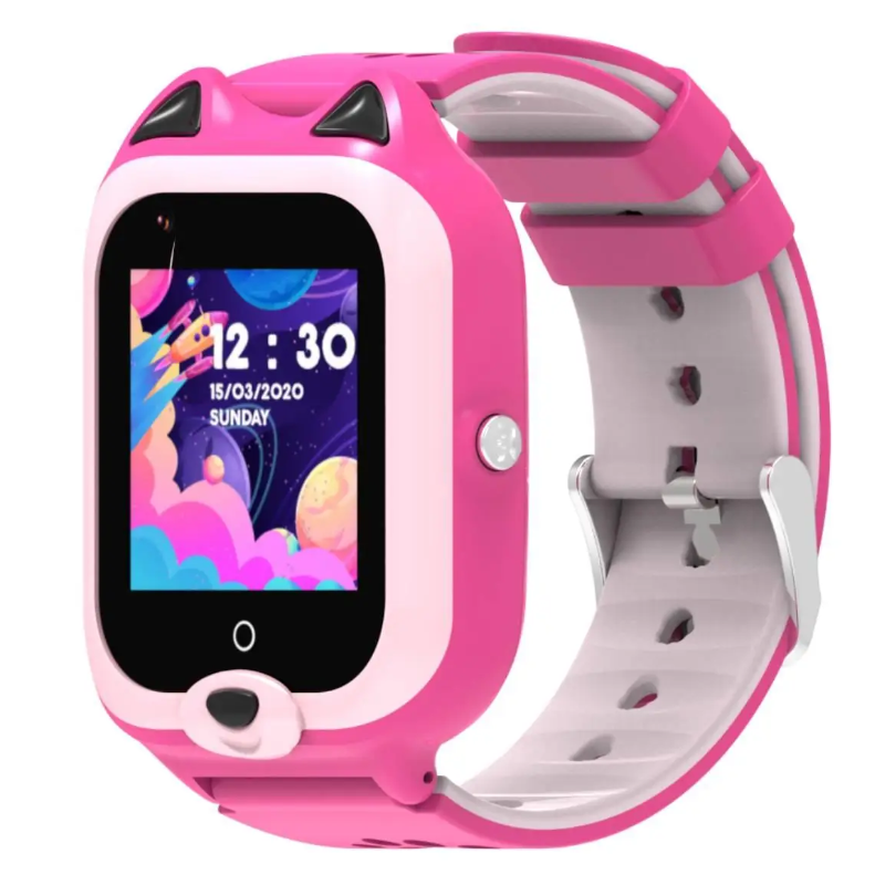 Смарт часы-телефон детские Wonlex KT22 4G камера прослушивания геозона WI-FI GPS SIM Pink (17005)