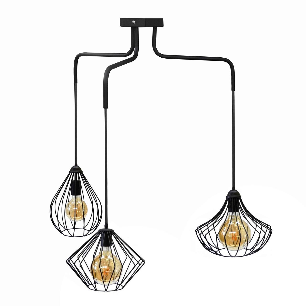 Люстра підвісна в стилі лофт MSK ELECTRIC Union на три плафони (NL 1283022-3)