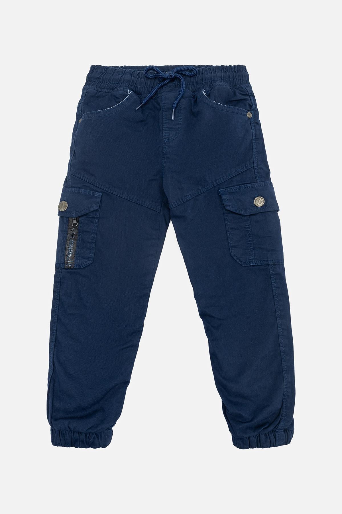 Джогеры для мальчика карго ЦБ-00230436 86 см Темно-синий (SKT000934629) Джогеры для мальчика карго ЦБ-00230436 86 см Темно-синий (SKT000934629)