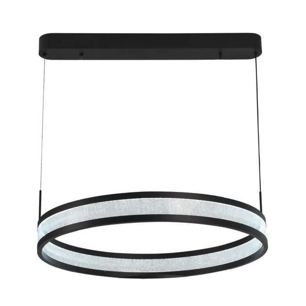 LED-люстра подвесная Valeso Interees с пультом и кольцевым плафоном 3000/6400К IP20 42W Черный (V-QQD3110 BK)