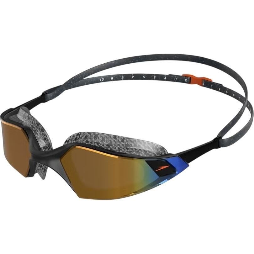Окуляри для плавання Speedo AQUAPULSE PRO MIRROR GOG AU Чорно-золотий (8-12263F982)