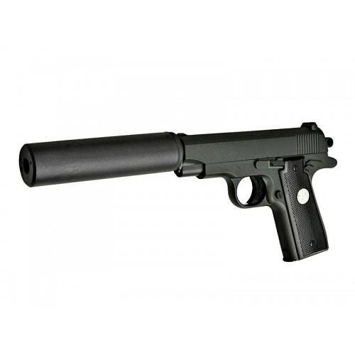Дитячий іграшковий пістолет страйкбольний Browning mini G2A з глушником Вальтер метал 415 г Чорний (MTT-197795) Дитячий іграшковий пістолет страйкбольний Browning mini G2A з глушником Вальтер метал 415 г Чорний (MTT-197795)