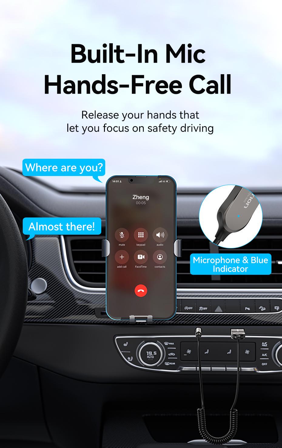 Адаптер Vention Bluetooth 5.0 приемник USB-3,5 мм minijack с микрофоном HiFi AUX Черный (NAGHG) - фото 4