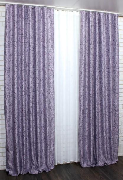 Комплект штор в гостиную/спальню Жаклин двухсторонний блекаут 1,5х2,7 м 2 шт. Сиреневый (645ш) - фото 2 Комплект штор в гостиную/спальню Жаклин двухсторонний блекаут 1,5х2,7 м 2 шт. Сиреневый (645ш) - фото 2