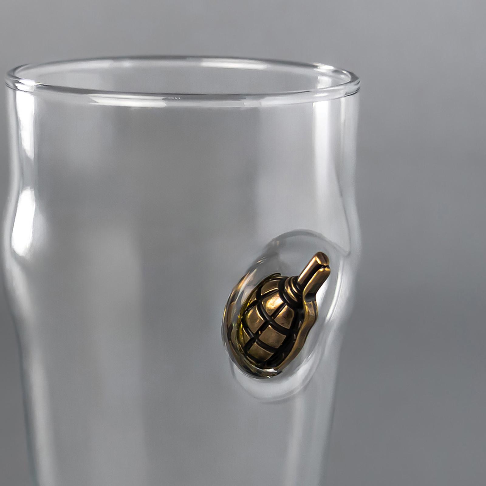 Бокал для пива с лимонкой VSKLO 500 мл (19483947) - фото 2 Бокал для пива с лимонкой VSKLO 500 мл (19483947) - фото 2