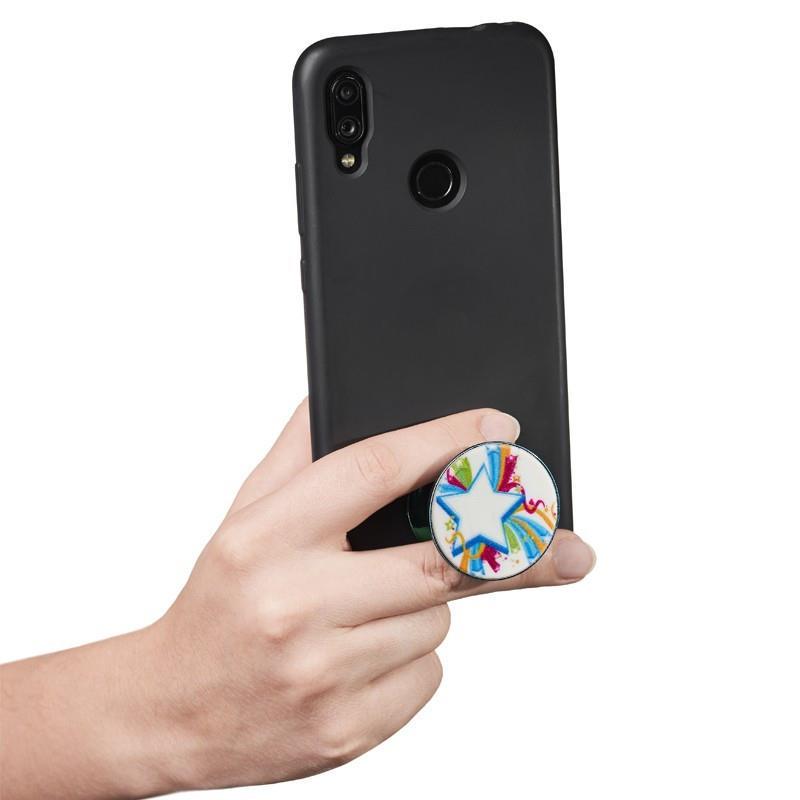 Тримач на телефон Luxe Cube POP 007 Я Зірка 39,7 мм Black/Pattern (9998866457278) - фото 5