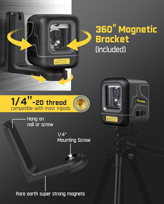 Лазерный уровень Fanttik D2 самовыравнивающийся с зеленым лучом и USB-C (000987) - фото 5 Лазерный уровень Fanttik D2 самовыравнивающийся с зеленым лучом и USB-C (000987) - фото 5