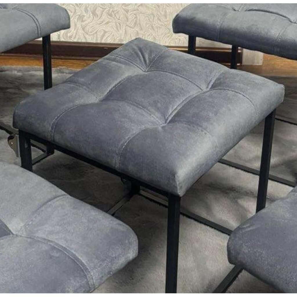 Пуф-трансформер Квадро Куб 5в1 Смарт 16 47х47х44 см Сірий - фото 3