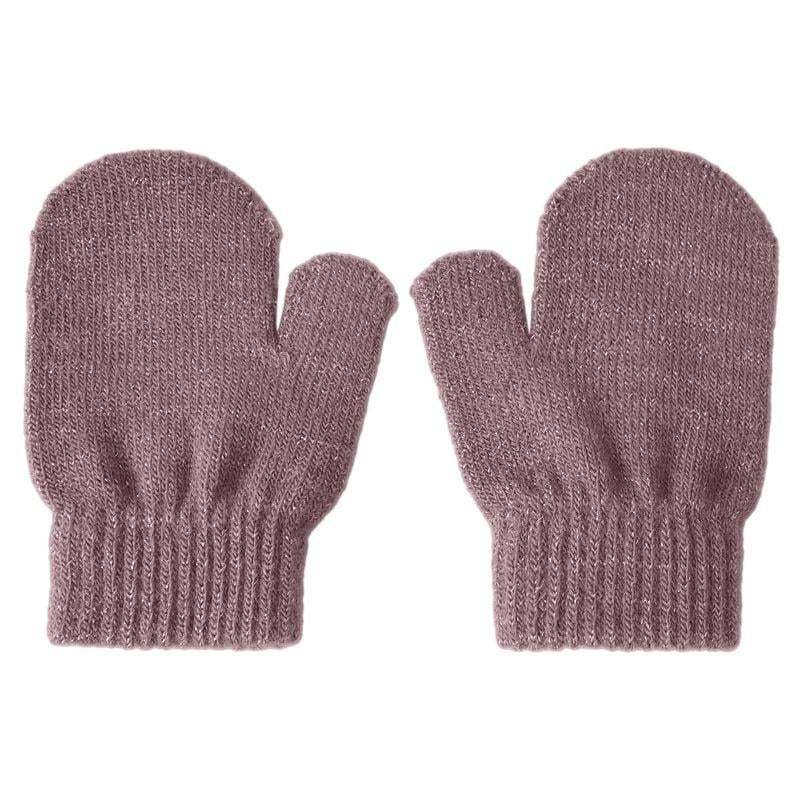 Детские перчатки для девочек вязаные демисезонные Name It One size Пудровый (25091739)