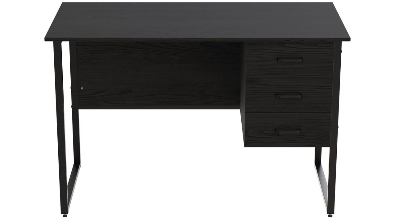 Комп'ютерний стіл Ferrum-decor Гаррі ДСП 16 мм 75x120x70 см Чорний/Сосна Кембра (FRD-103555)