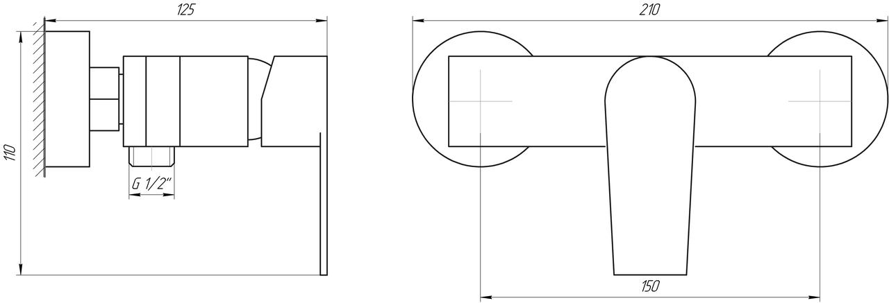 Смеситель для душа Globus Lux MAIN SHM-105-M (16991)
