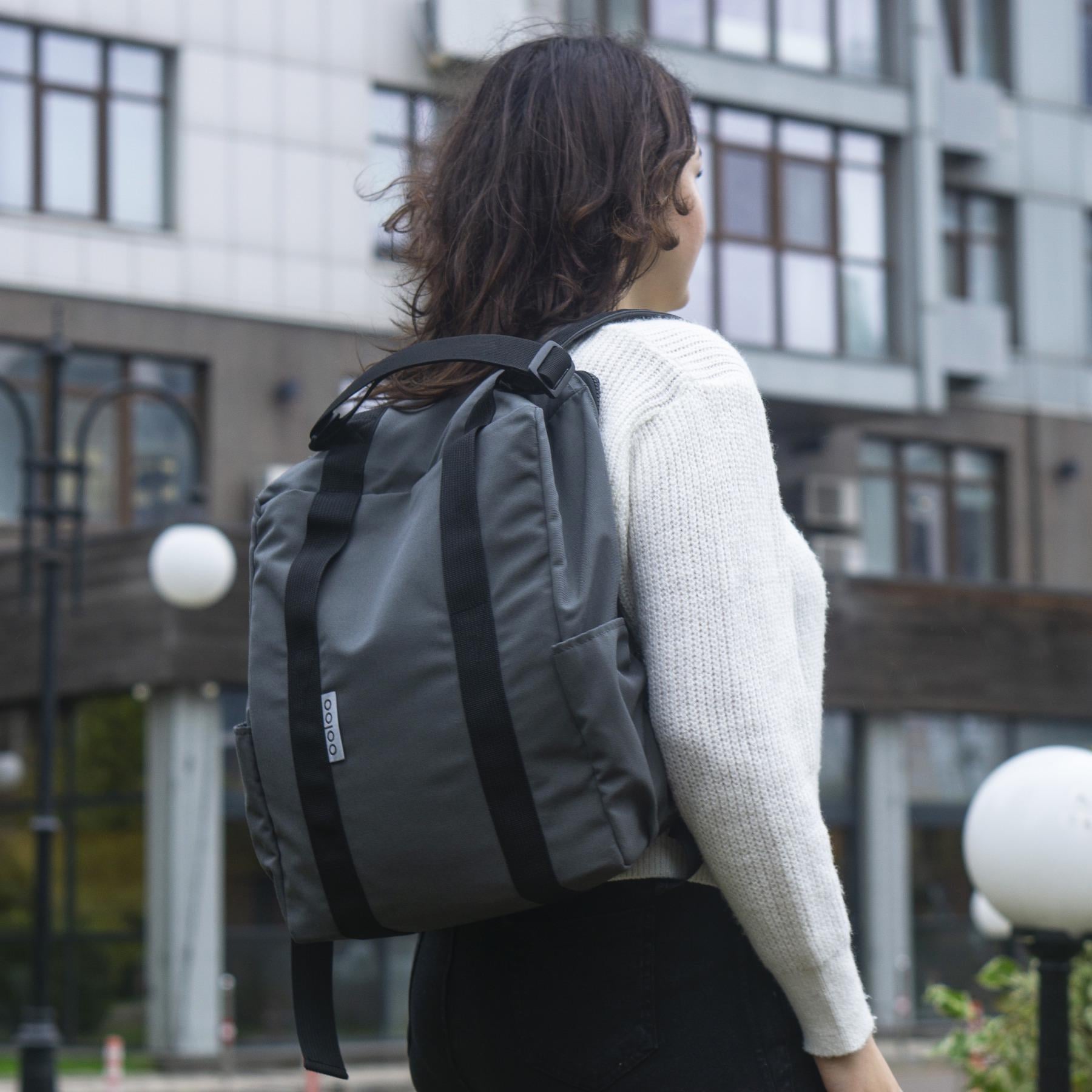 Рюкзак-антикрад OOLOO Кенгуру mini 40x30x12 см Темно-серый (657/497 )