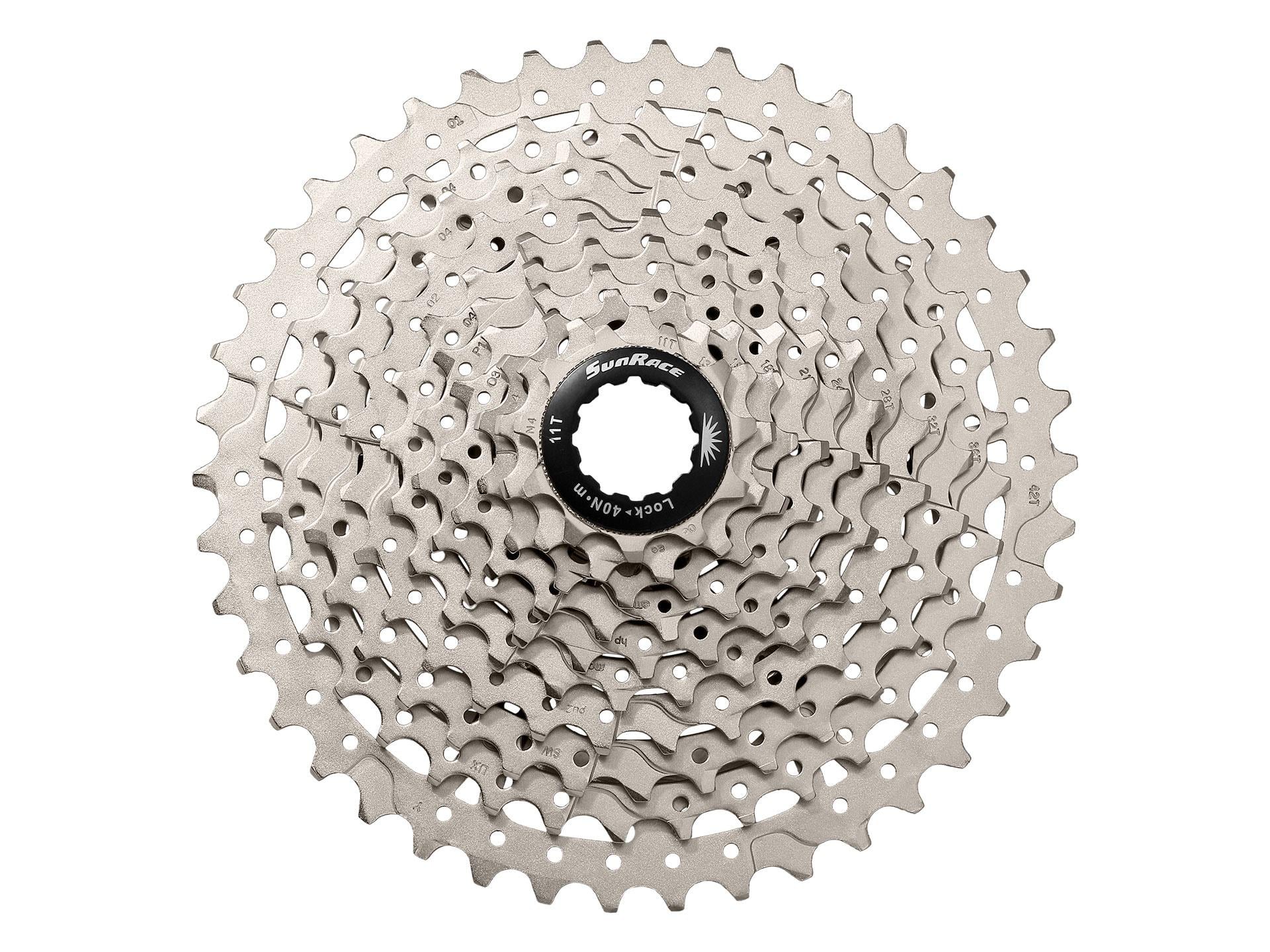 Кассета 10-k 11-40T SUN RACE MS2 MTB стальной паук Metallic Silver