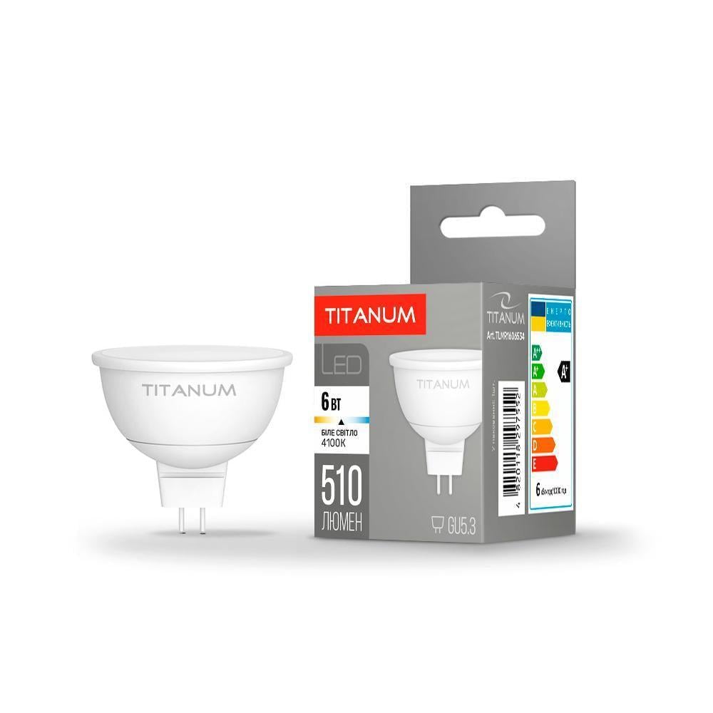 Світлодіодна лампа TITANUM MR16 6W GU5.3 4100K (27830380)