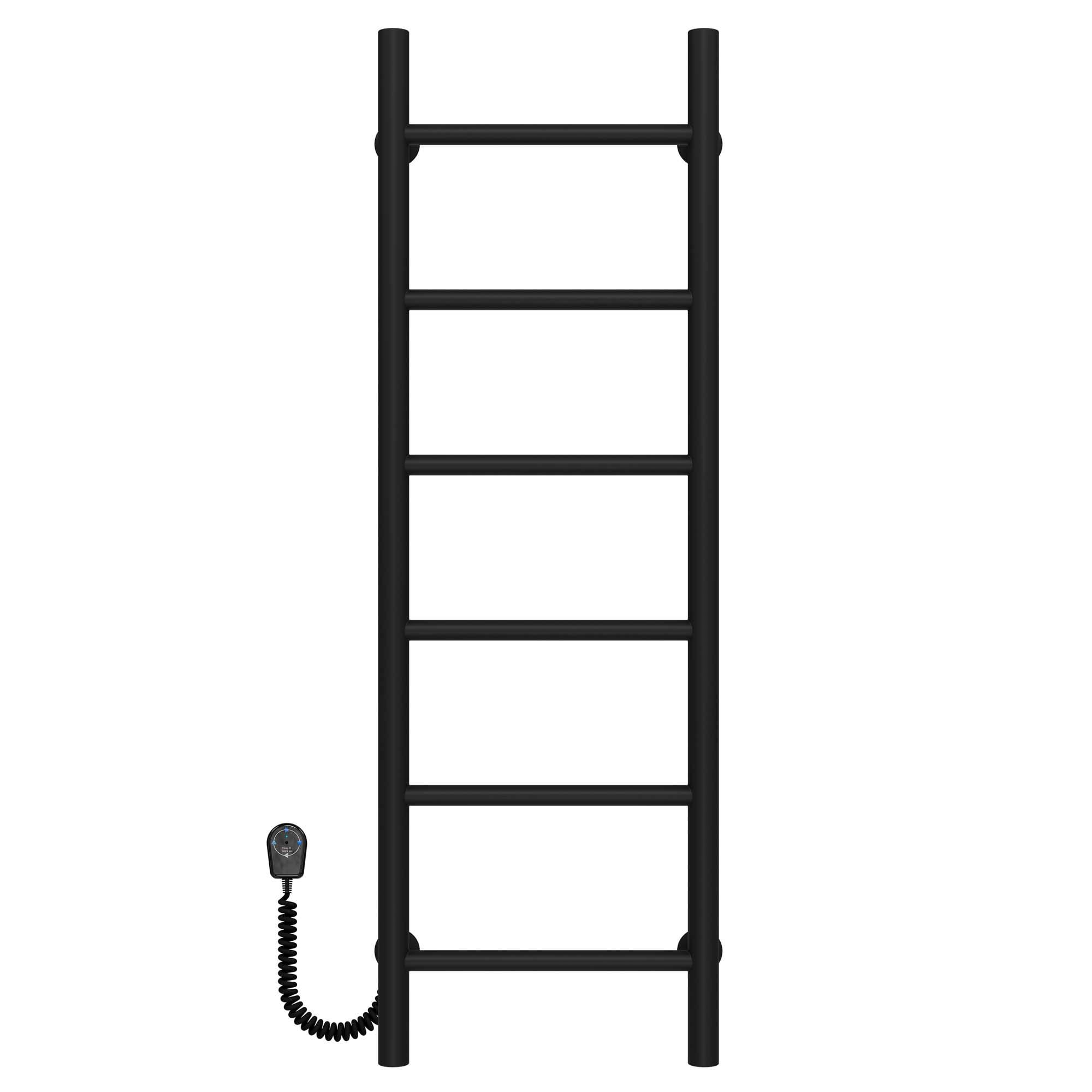 Полотенцесушитель электрический Deffi Орион П6 EF16 левое подключение нержавеющая сталь 200х1000 см Черный (C.OR.100.20.6.E.B.L.5)