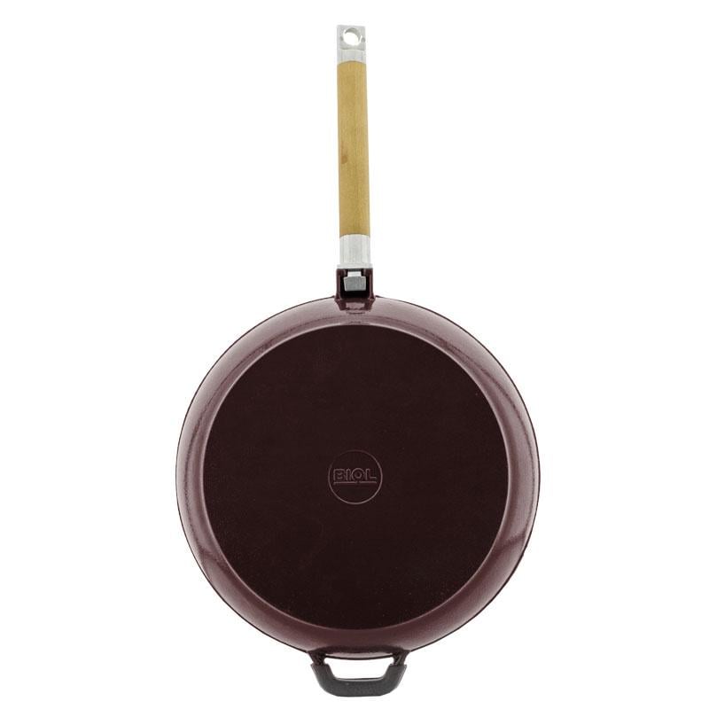 Сковорідка Біол 28 см чавунна, емаль Темний шоколад (03287E) Сковорідка Біол 28 см чавунна, емаль Темний шоколад (03287E)