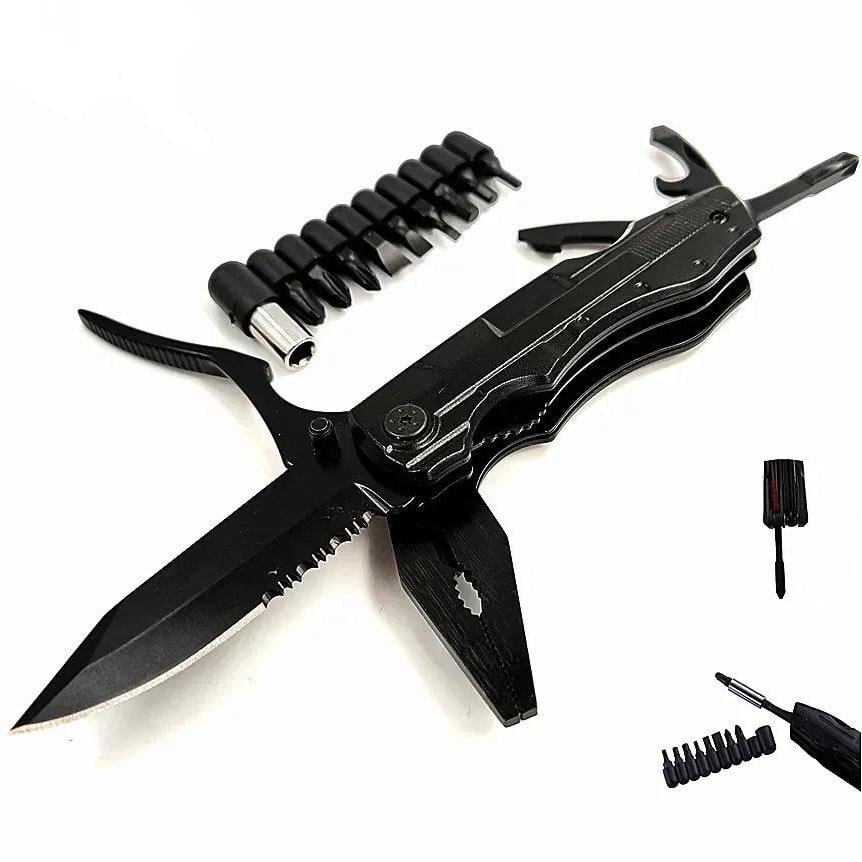 Мультитул складаний Traveler MS009G 11 см з набором біт Чорний (30835923) - фото 7 Мультитул складаний Traveler MS009G 11 см з набором біт Чорний (30835923) - фото 7