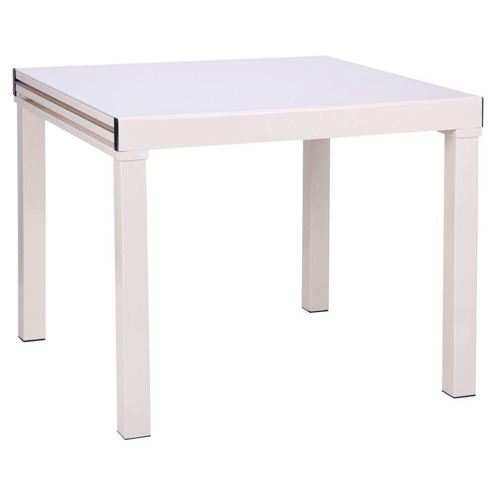 Обідній стіл AMF Афон 750х900+900х900 розкладний Вершковий