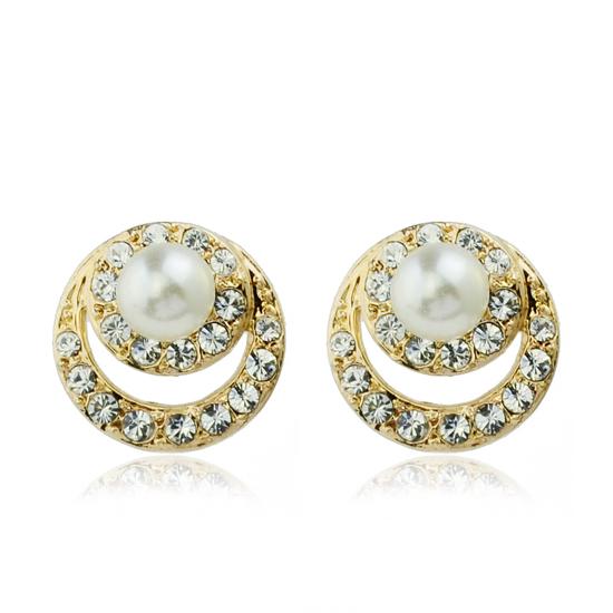 Сережки з кристалами Сваровські Italina 84893 Білий