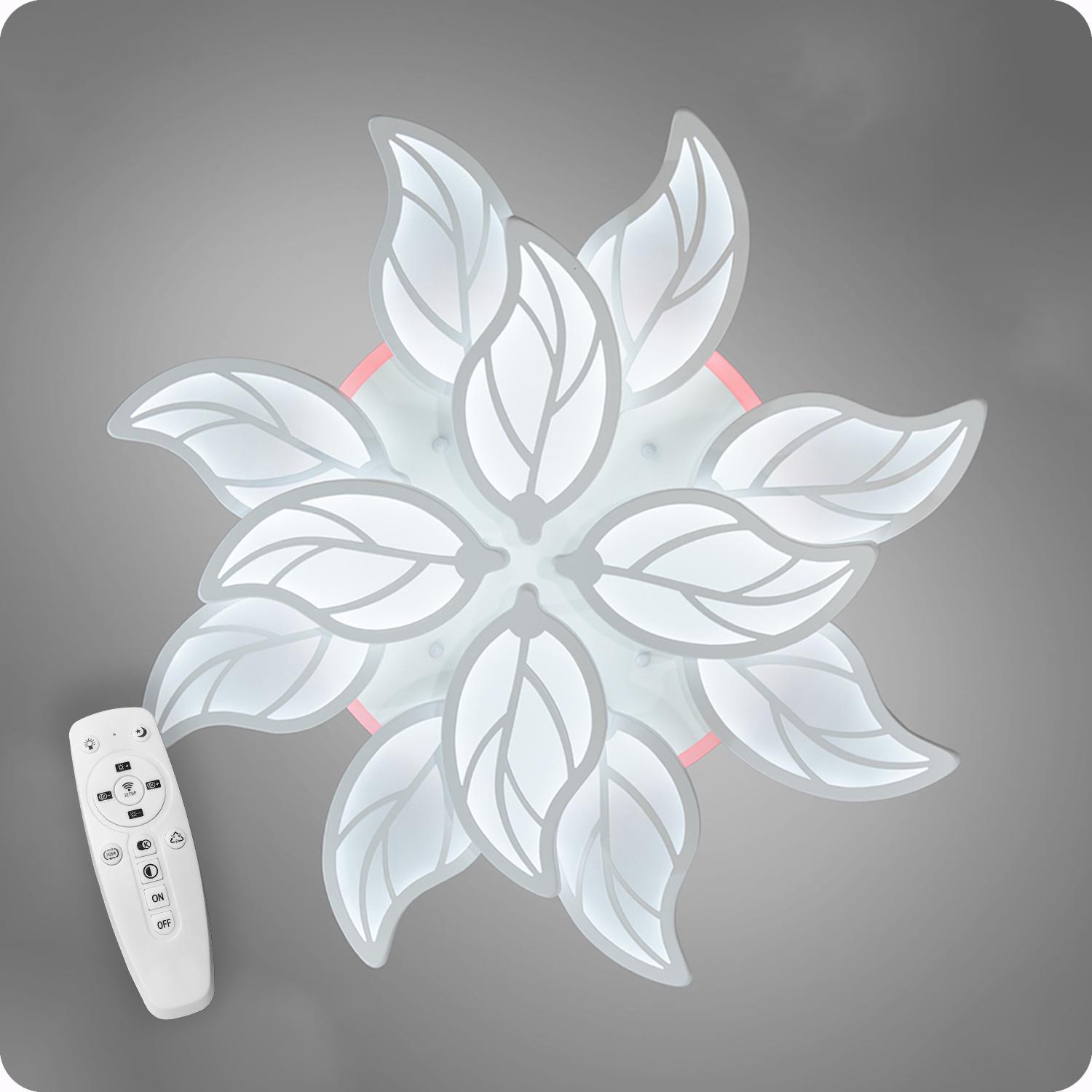 Люстра світлодіодна 517 Dlight 3color з пультом 180 Вт Білий (01929) - фото 5