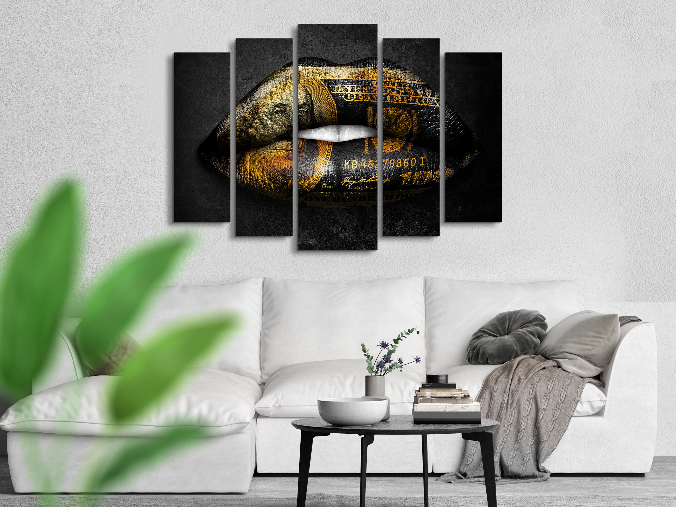 Картина модульная Губы Абстракция 110х160 см (Art-276_5) - фото 2 Картина модульная Губы Абстракция 110х160 см (Art-276_5) - фото 2