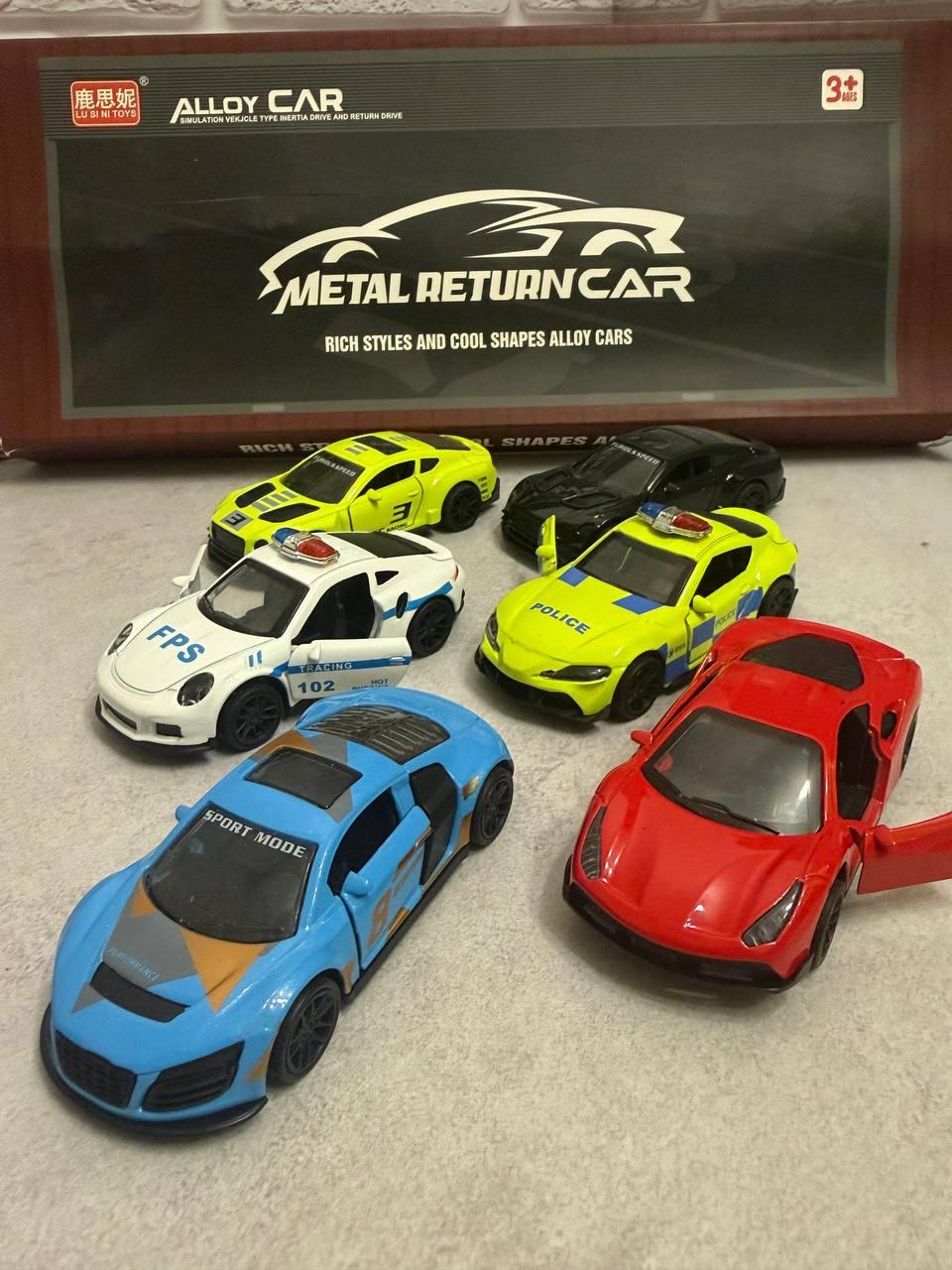 Набор машинок из металла 6 шт. с открытием дверей (2835160255)