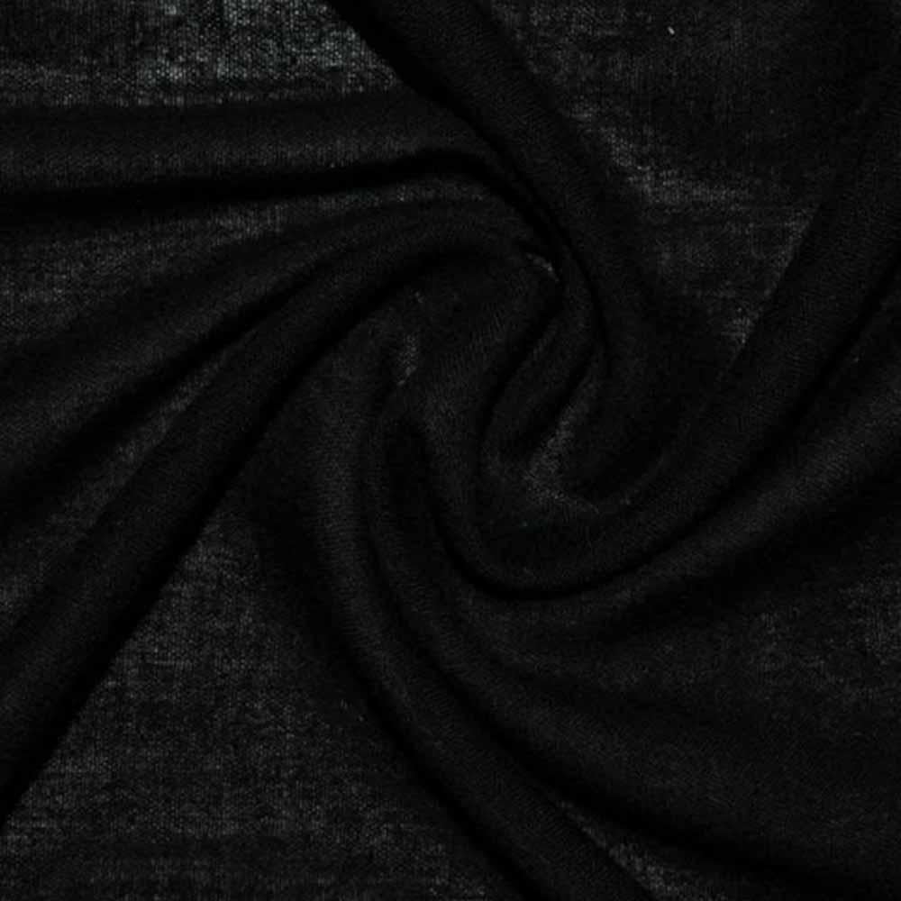 Тканина марлевка жата стрейч ширина 134 см Чорний (12802.003)