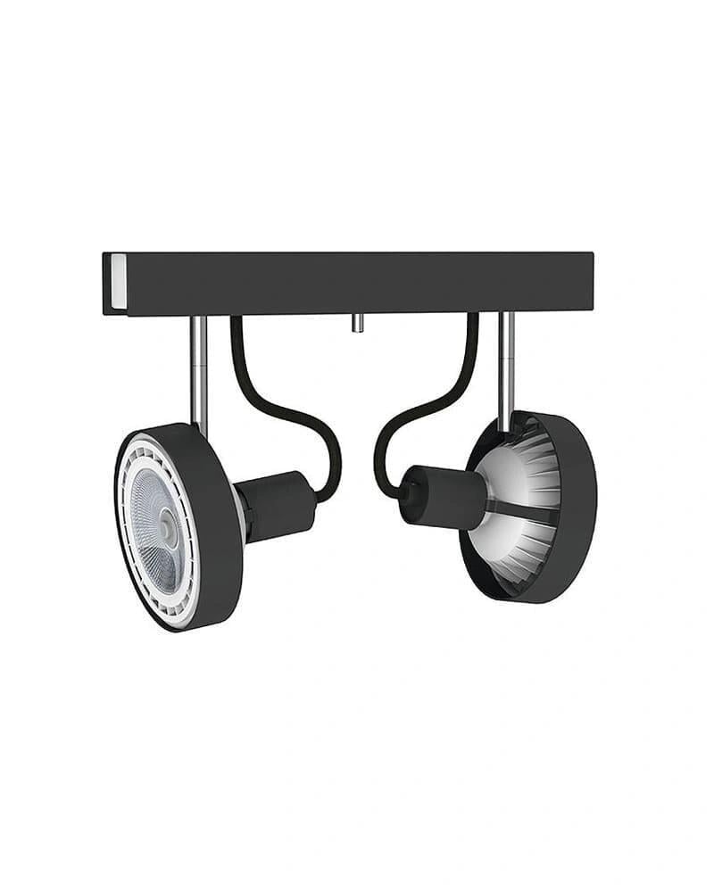 Светильник-спот поворотный Nowodvorski 9597 Cross GU10 ES111 2x15W IP20 Графитовый (28686659)