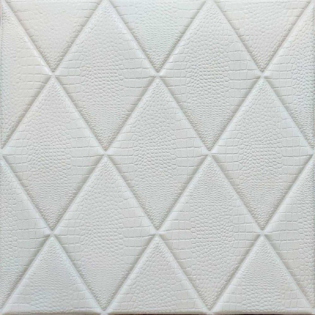 3D-панель самоклеящаяся декоративная настенно-потолочная Ромбы под кожу 700x700x8 мм (3DPanda-0221)