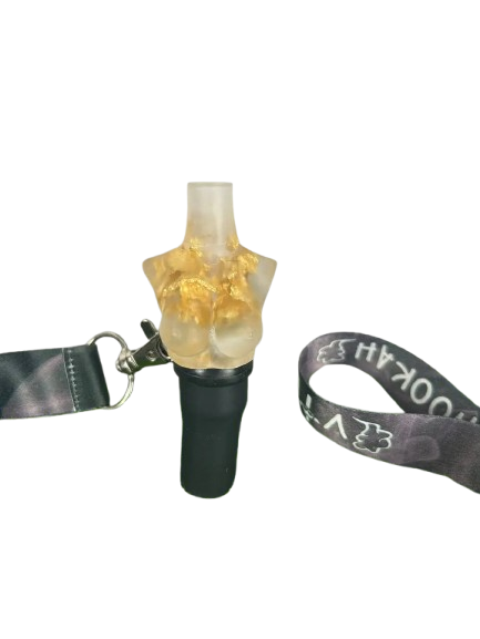 Мундштук индивидуальный ручной работы Hookah Vibe Tits Gold flowers (482002674)