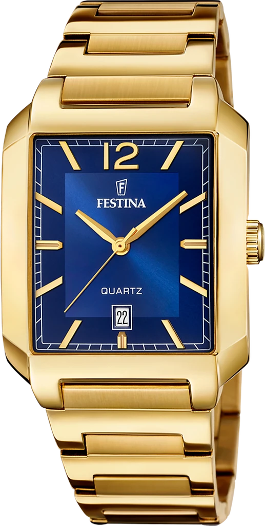 Наручные часы мужские Festina F20678/3 On The Square со стальным корпусом WR 50 м и синим циферблатом
