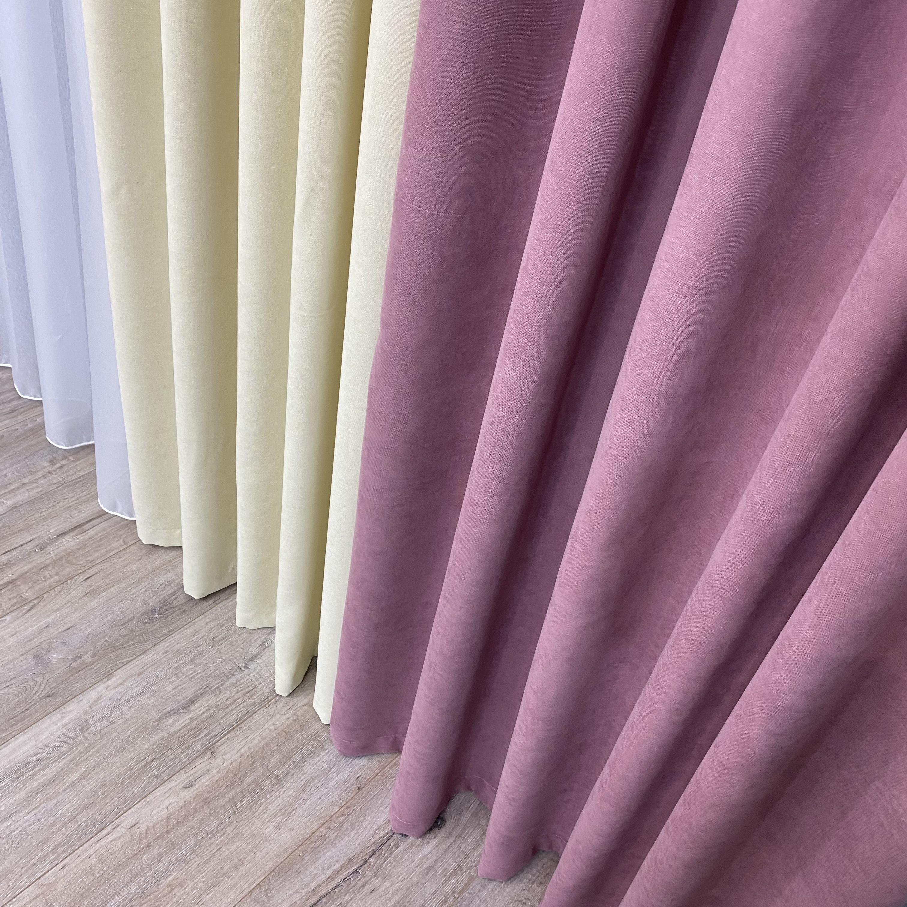 Шторы микровелюр TG Home Дуэт №450 1,50х2,70 м Пудровый/Кремовый (450-212/250) - фото 11 Шторы микровелюр TG Home Дуэт №450 1,50х2,70 м Пудровый/Кремовый (450-212/250) - фото 11