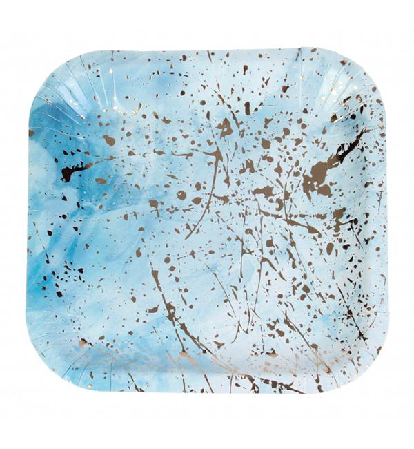Одноразовые бумажные тарелки Granit blue 10 шт. 24 см Одноразовые бумажные тарелки Granit blue 10 шт. 24 см