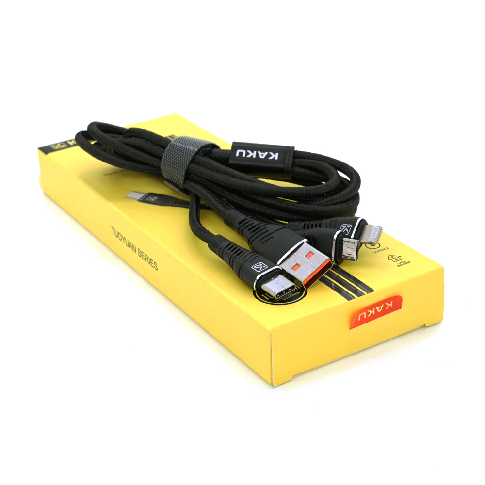 Кабель TUOYUAN KSC-296 3в1 Micro USB Type-C универсальный 1 м (26831)