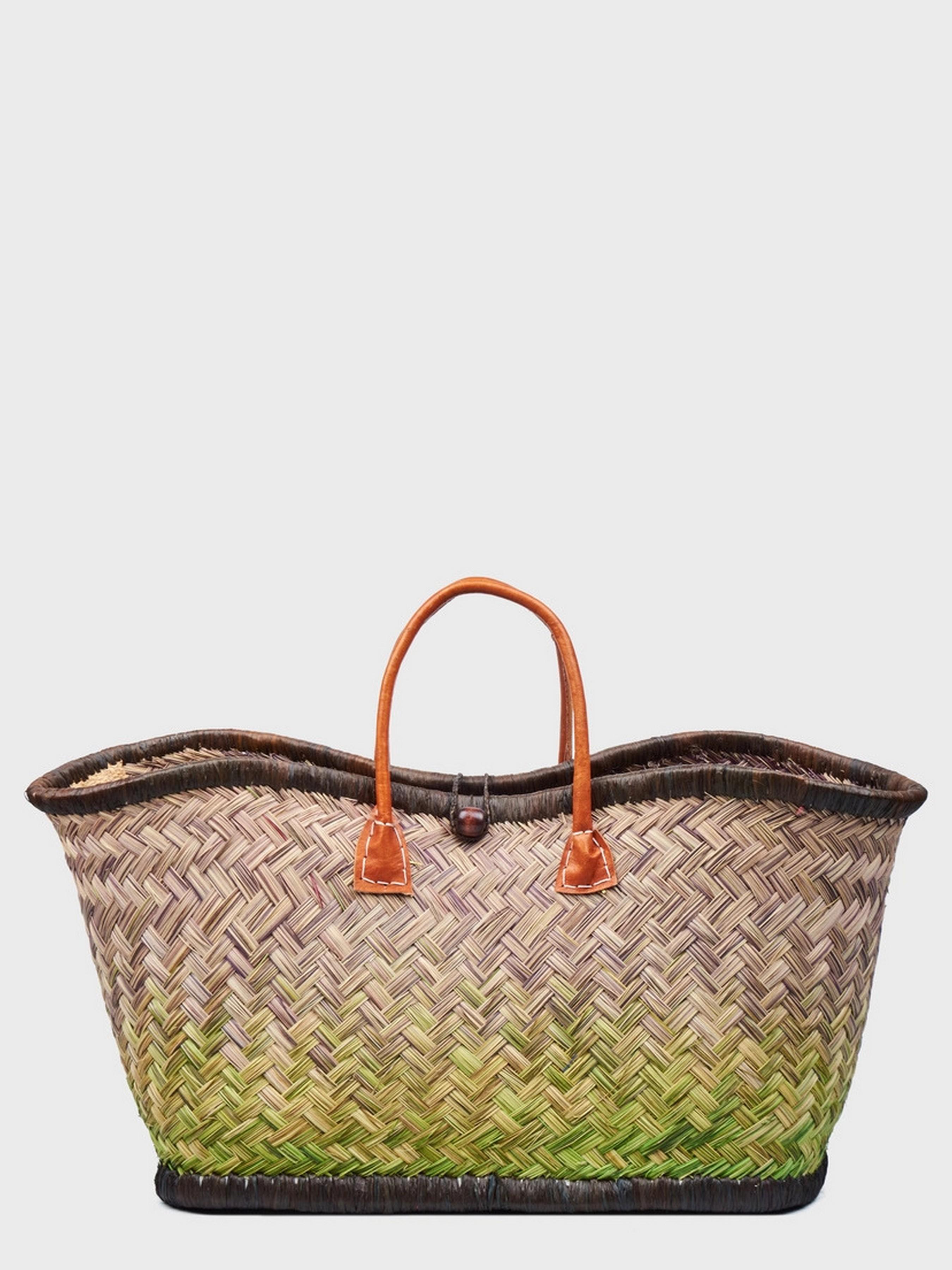 Пляжна сумка LE COMTOUR DE LA PLAGE Aravola MM_Bicolor_148 Сіро-зелений