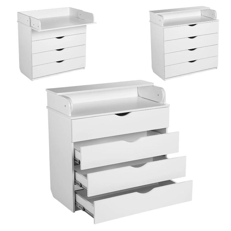Комод для новорожденных с выдвижными ящиками 90х45х90 см Белый (DSK-901) - фото 2 Комод для новорожденных с выдвижными ящиками 90х45х90 см Белый (DSK-901) - фото 2