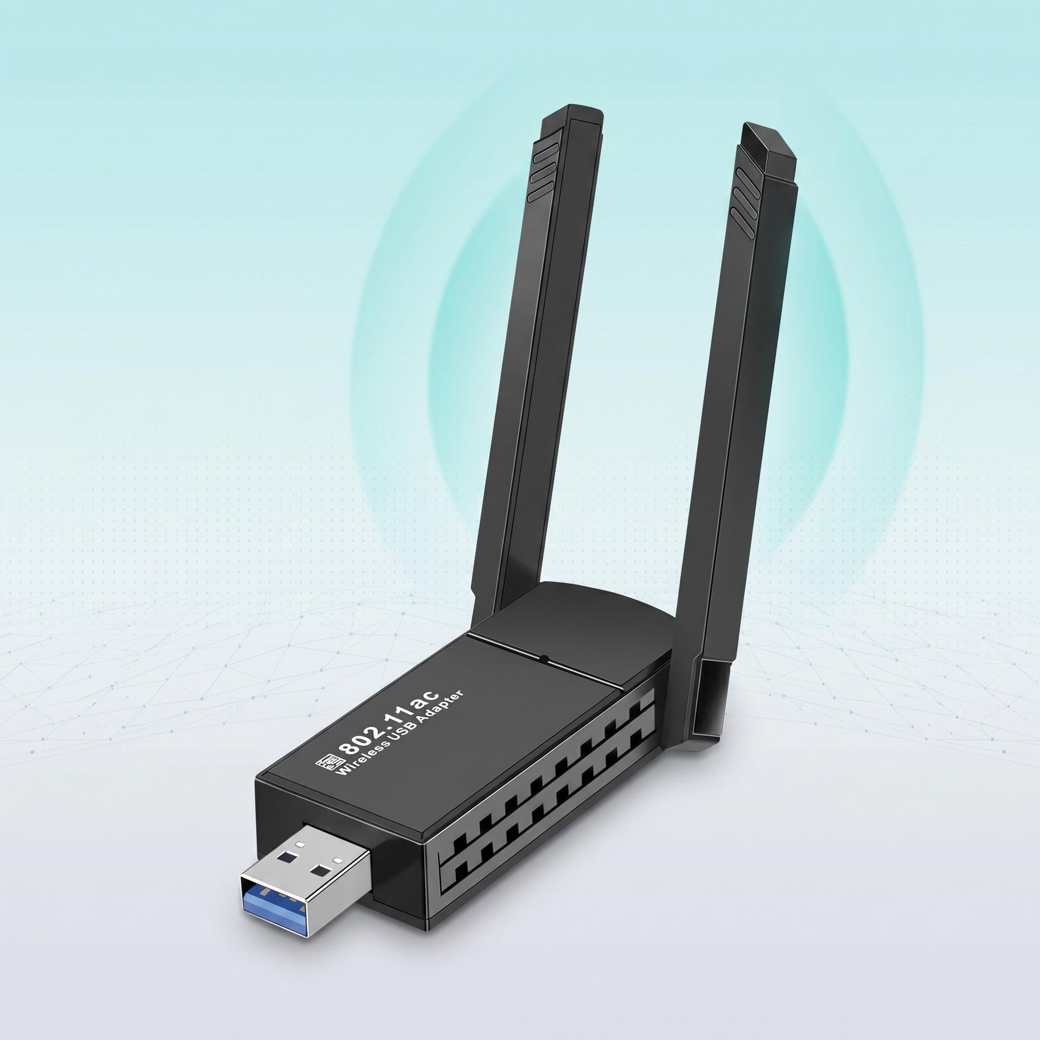 Адаптер беспроводной Wi-Fi 6 USB 3.0 2.4G/5G 1300 Мбит/с Wi-Fi Черный (0297-0001)