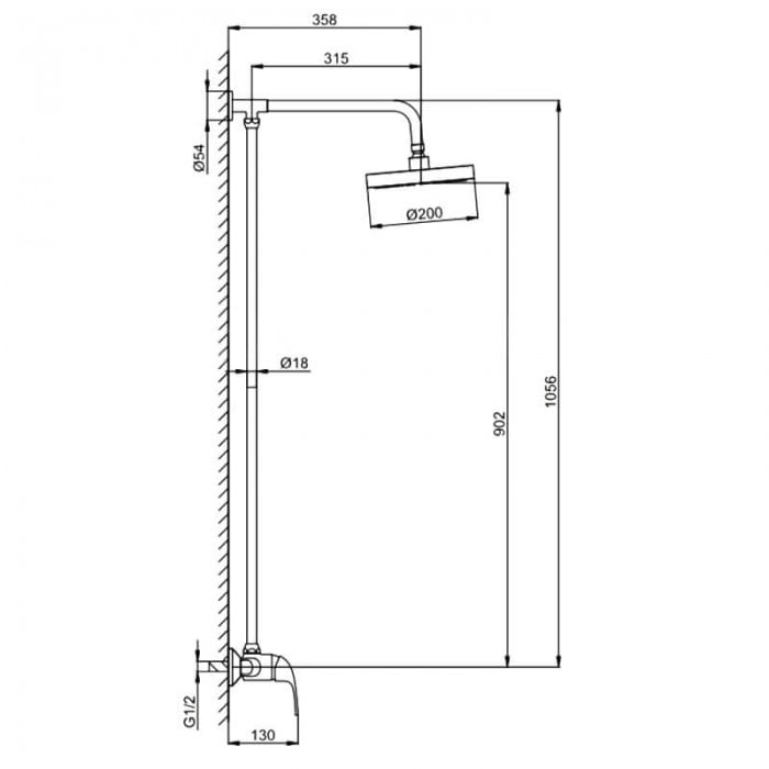 Душова стійка із змішувачем Frap F2426 Хром - фото 2